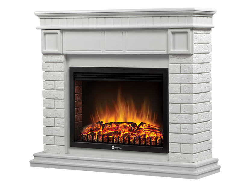 Портал Firelight Bricks 25 камень белый, белая эмаль